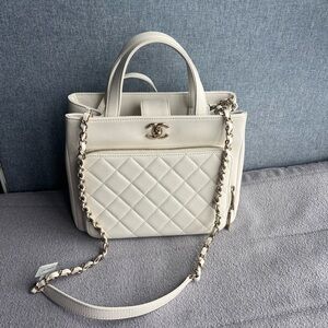 Chanel Cream Quilted Shoulder Bag